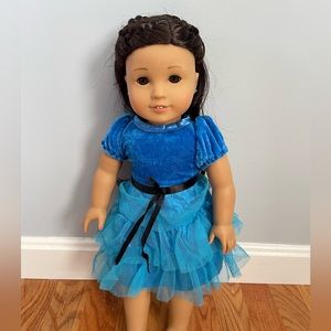 Blue party dress for 18” doll